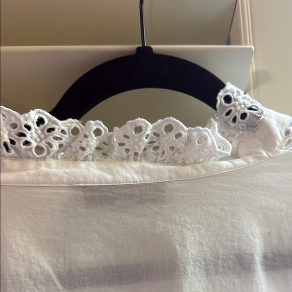 LOFT White Eyelet Blouse - Picture 4 of 4